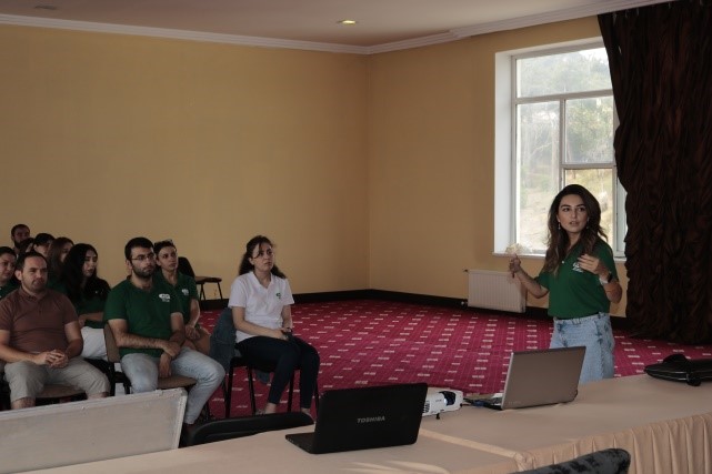 An employee of the Institute of Biophysics took part in the summer camp for young scientists in Tovuz