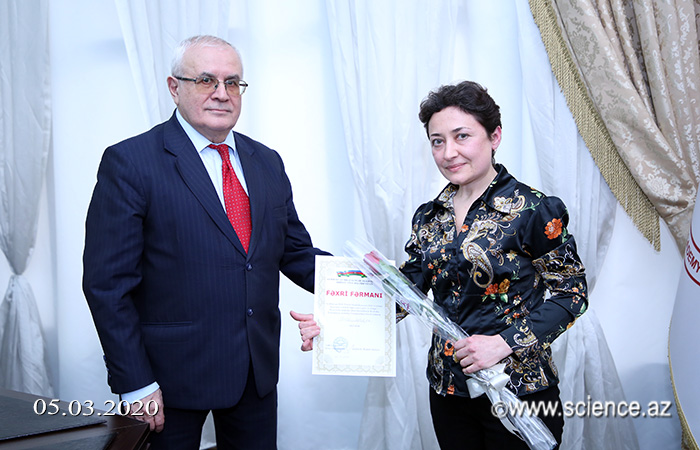 The employee of the Institute of Biophysics was awarded the Honorary Diploma of ANAS