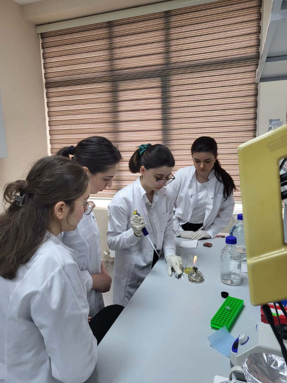 The students of Baku State University (BSU) have started their production internship at the Institute of Biophysics