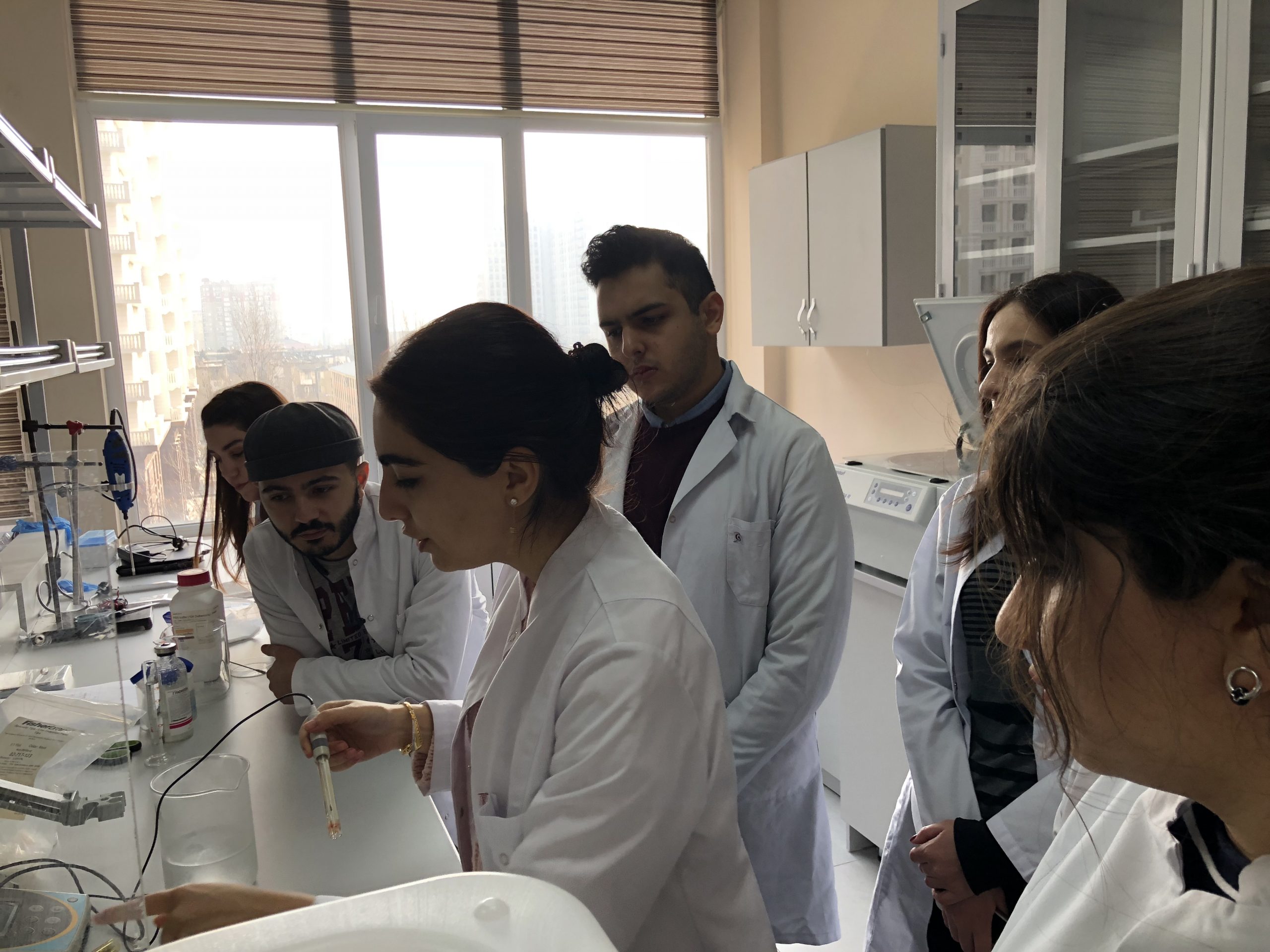 Students of Baku State University practice at the Institute of Biophysics of ANAS